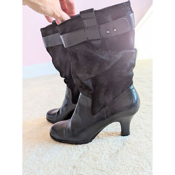 A2 by Aerosole 7M  Black heeled boot - Picture 1 of 5